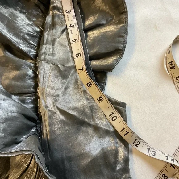 Entro Shimmering Silver Ruffle Mini Dress - Picture 8 of 10